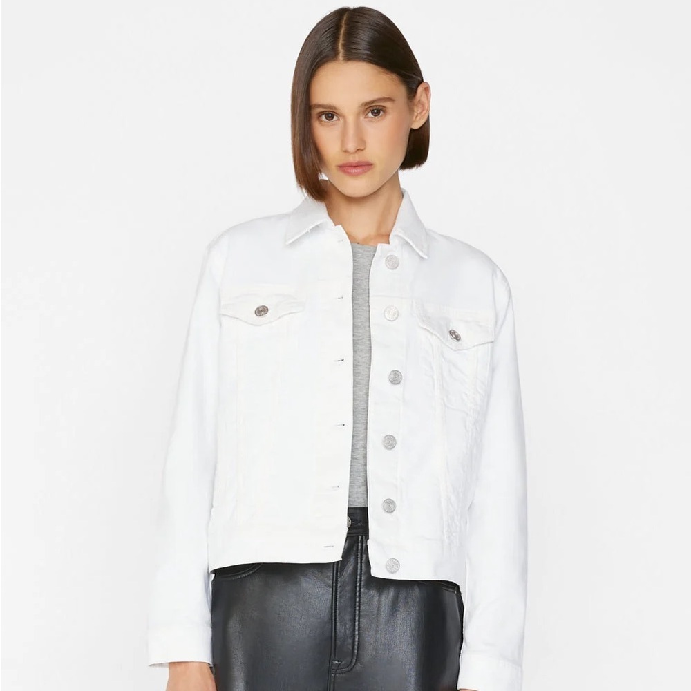 HELMUT LANG white woman’s jeans jacket size 40 made in Italy